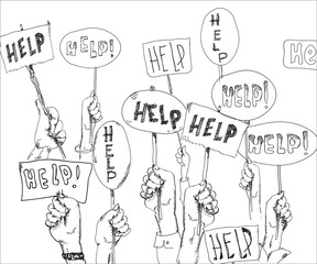 Help Signs In Hands
