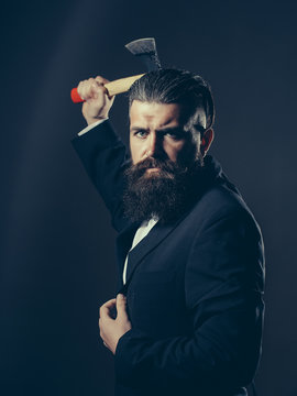 Bearded Man With Axe