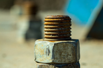 Rusty metal screws