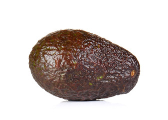 Avocado dark brown on white background.
