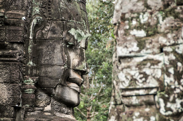 Fototapeta na wymiar Bayon Temple in Angkor, Siem Reap, Cambodia