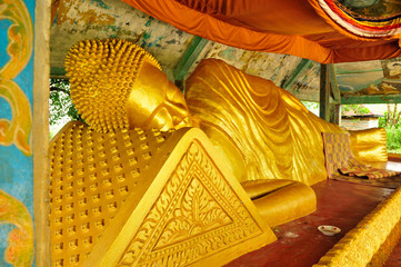  The giant Reclining Buddha in Sihanouk Ville , Cambodia