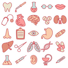 icons on the topic of medicine