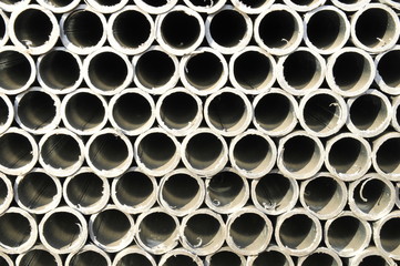 Layers of steel pipe