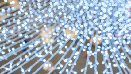 Obraz premium blue bokeh circles for Christmas background