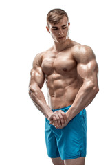 Obraz premium Image of muscle man posing in studio