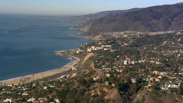 Aerial view of California's Malibu coastline. Shot in 2008.