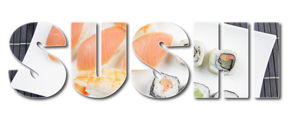 sushi grunge stamp