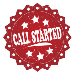 call started grunge stamp