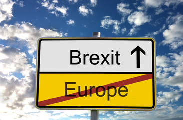 Brexit Europe Schild