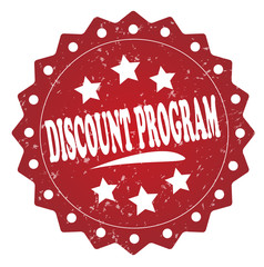 discount program grunge stamp