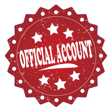 official account grunge stamp
