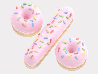 Donut font pink cream
