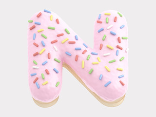 Donut font pink cream
