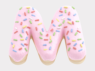 Donut font pink cream
