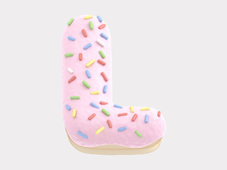 Donut font pink cream
