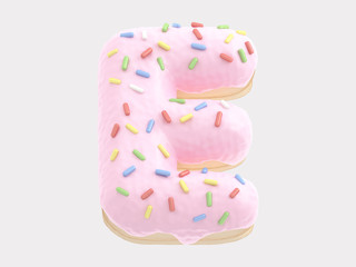 Donut font pink cream
