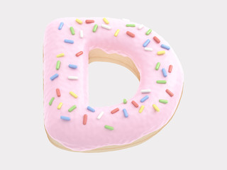 Donut font pink cream
