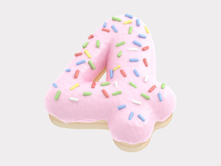 Donut font pink cream
