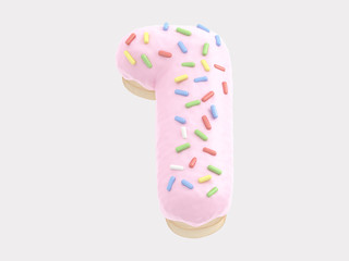 Donut font pink cream
