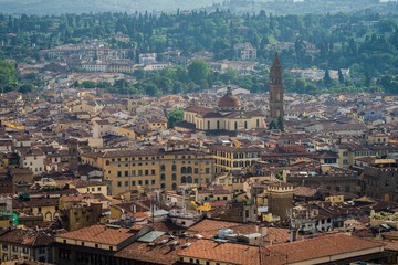 Naklejka premium view over florence from cattedrale di Santa Maria del Fiore