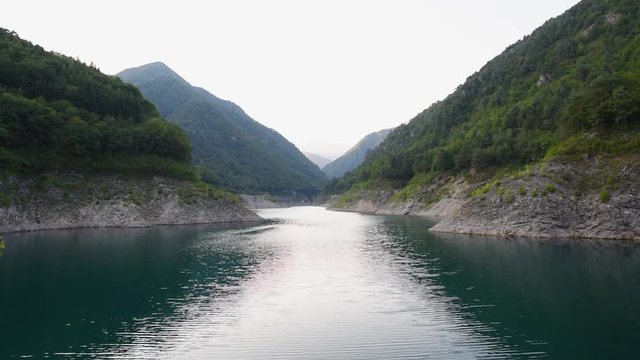 Lake between mountains