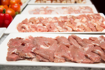 food  corner for customers selection prepare