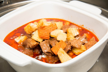 Thai red curry with beef