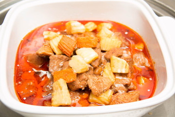 Thai red curry with beef