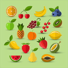 Fruits and berries icons