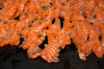  Salmon fresh and pickled on board.