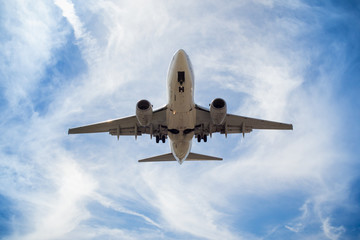 Vista del avión desde abajo