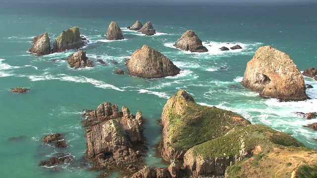 Nugget point at the Catlins in New Zealand