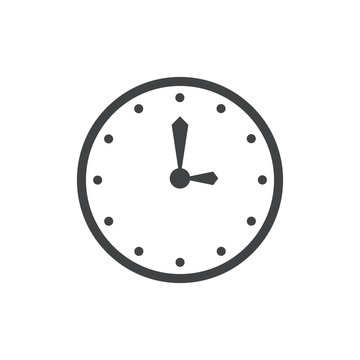 vector clock  Flat icon and Logo