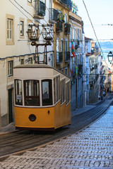 Naklejka na ściany i meble The Bica Funicular, Lisbon, Portugal 
