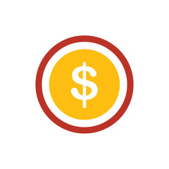 Design Coin Flat icon and Logo