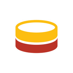 Coin Flat icon and Logo