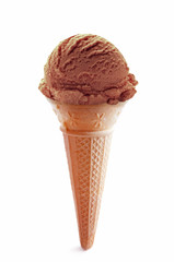 Chocolate ice cream cone