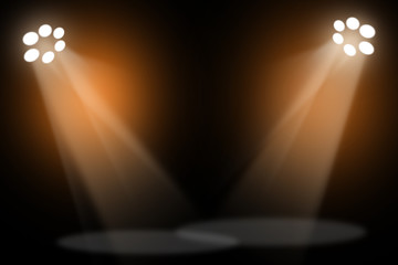 Gold stage light background 