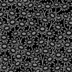 Elegant antique silver and black background 406_garden daisy flower
