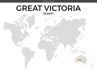 Fototapeta na wymiar Great Victoria Desert Location Map