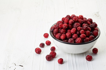 Bowl of dried cranberries