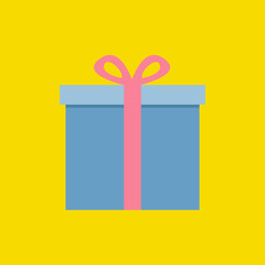 Gift simple vector icon.