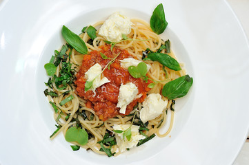 Closeup of spaghetti