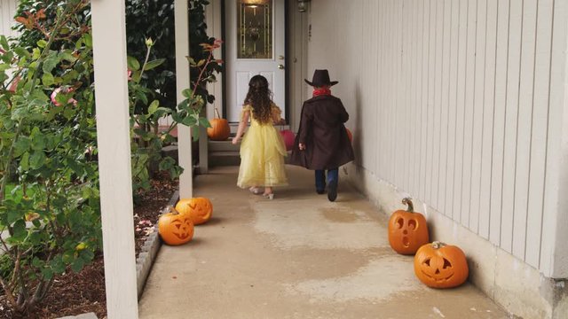 Children trick or treating