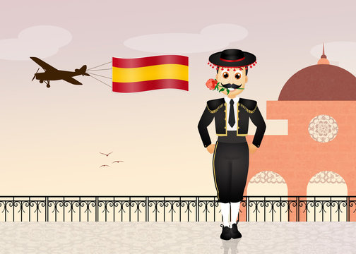illustration of Spanish man