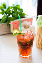 strawberry mojito cocktail