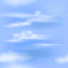 Obraz premium seamless pattern vector realistic isolated clouds on blue sky