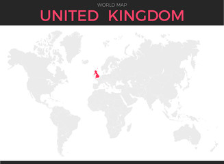 Fototapeta na wymiar United Kingdom Location Map