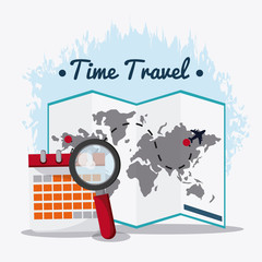 Trip icon set. Time to travel design. Vector graphic